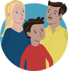 Mann, Frau und kleiner Junge